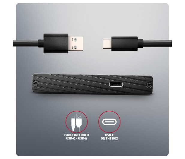 Axagon EE25-XA6C USB-C 5GBPS ALINE BOX 2,5" - 1485442 - zdjęcie 2